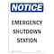 Signmission OSHA Notice, 7" Height, Emergency Shutdown Station Sign, 7" X 5", Portrait OS-NS-D-57-V-11900 - alternate 1